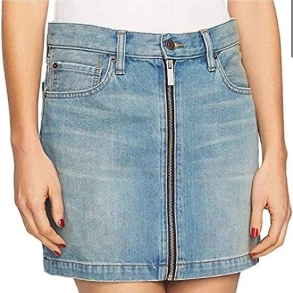 1. State l Zip Front Denim Skirt l 6 - Picture 3 of 5